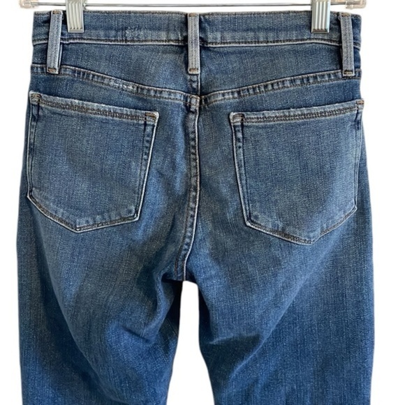 Frame Le Nouveau Straight Jeans Front Women’s Size 25  Split‎ Mid Rise Cropped - Picture 6 of 10